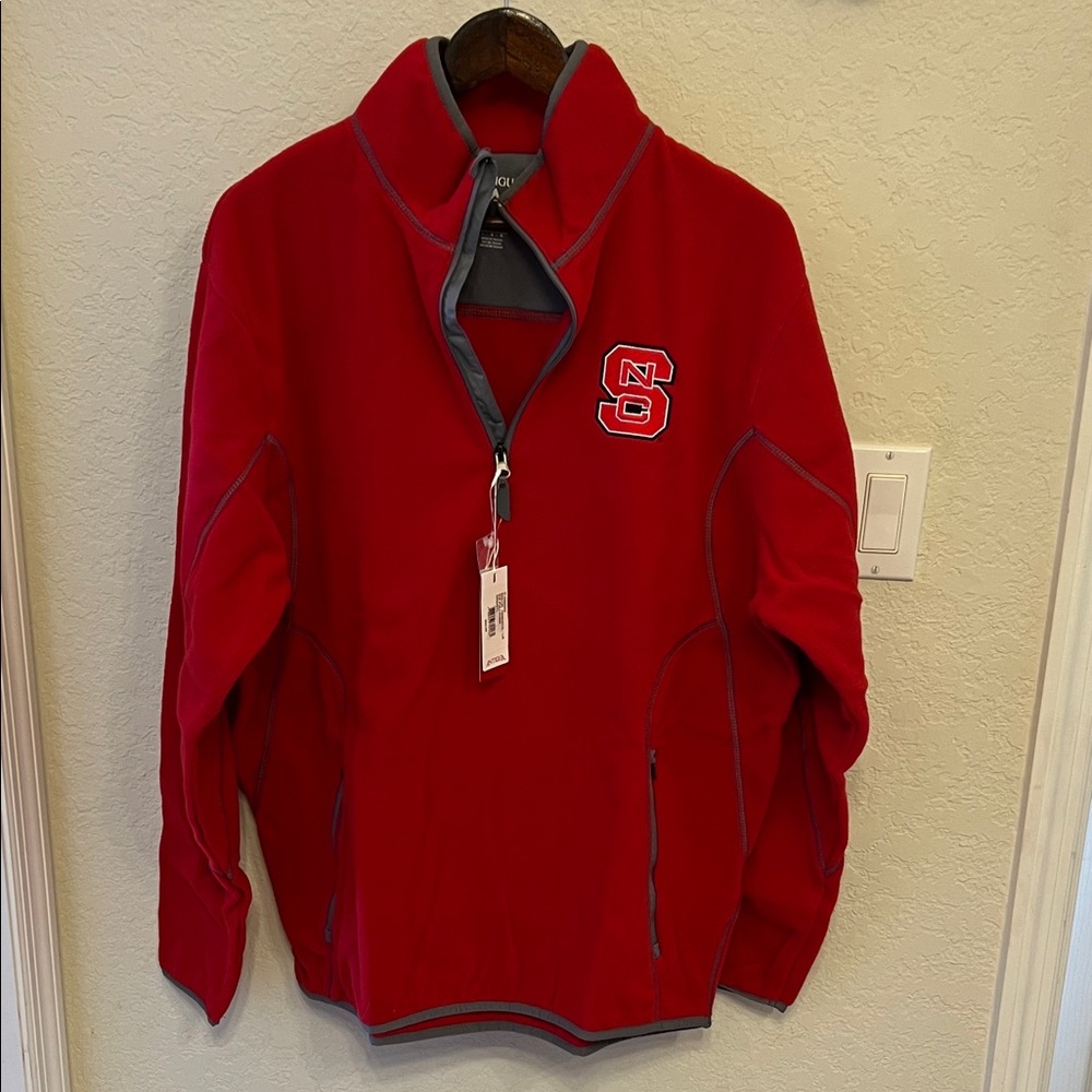 NC State Red Antigua Quarter-Zip Fleece Pullover